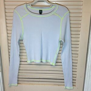 🌟Wild Fable Ribbed Long-sleeved Top with Neon Accents